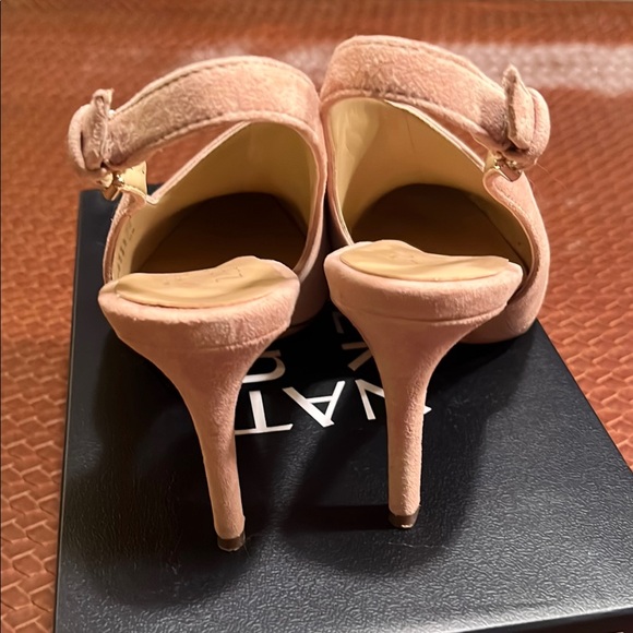 Elegant Nude Slingback Heels - Picture 3 of 11